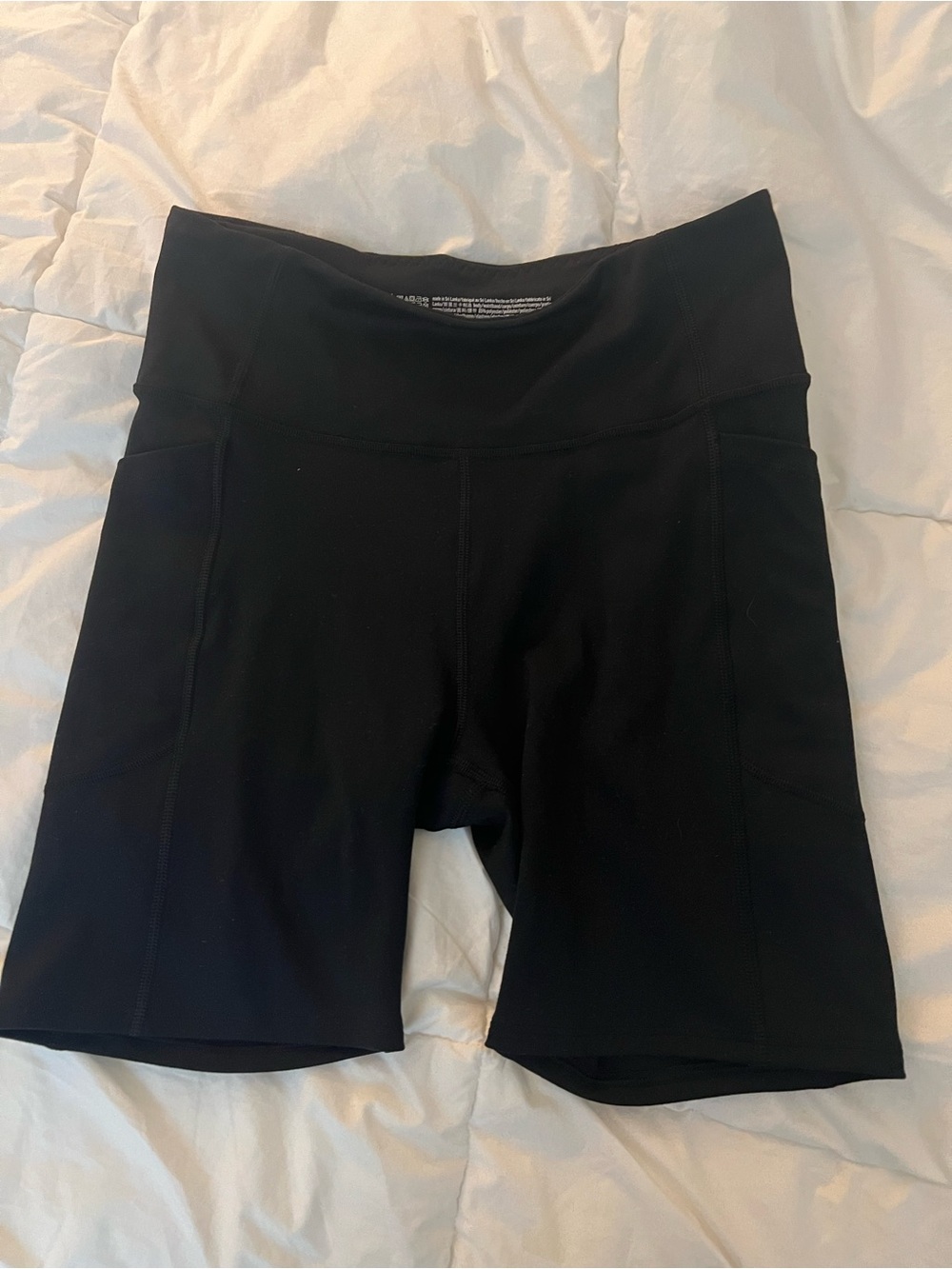 High-Waist Black Women’s Bike Shorts
